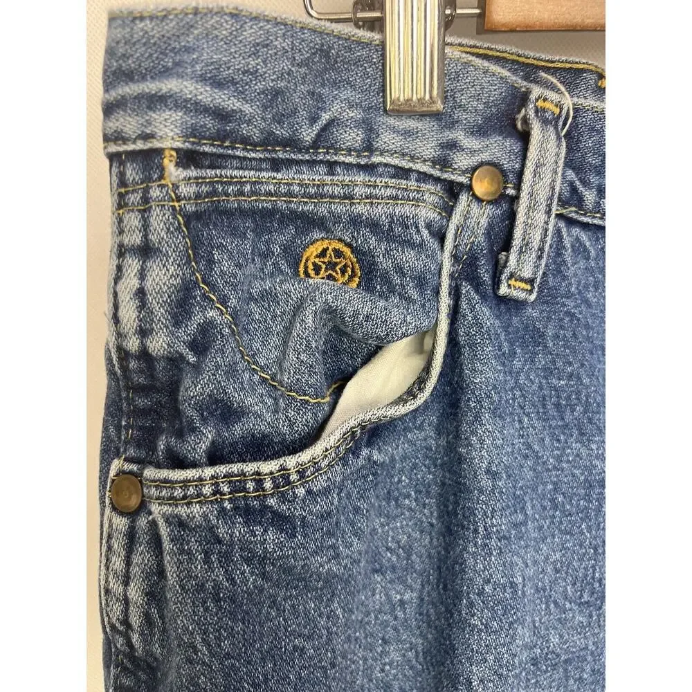 Wrangler Jeans Mens 40x30 Blue George Strait Cowboy Cut Western - Picture 3 of 9